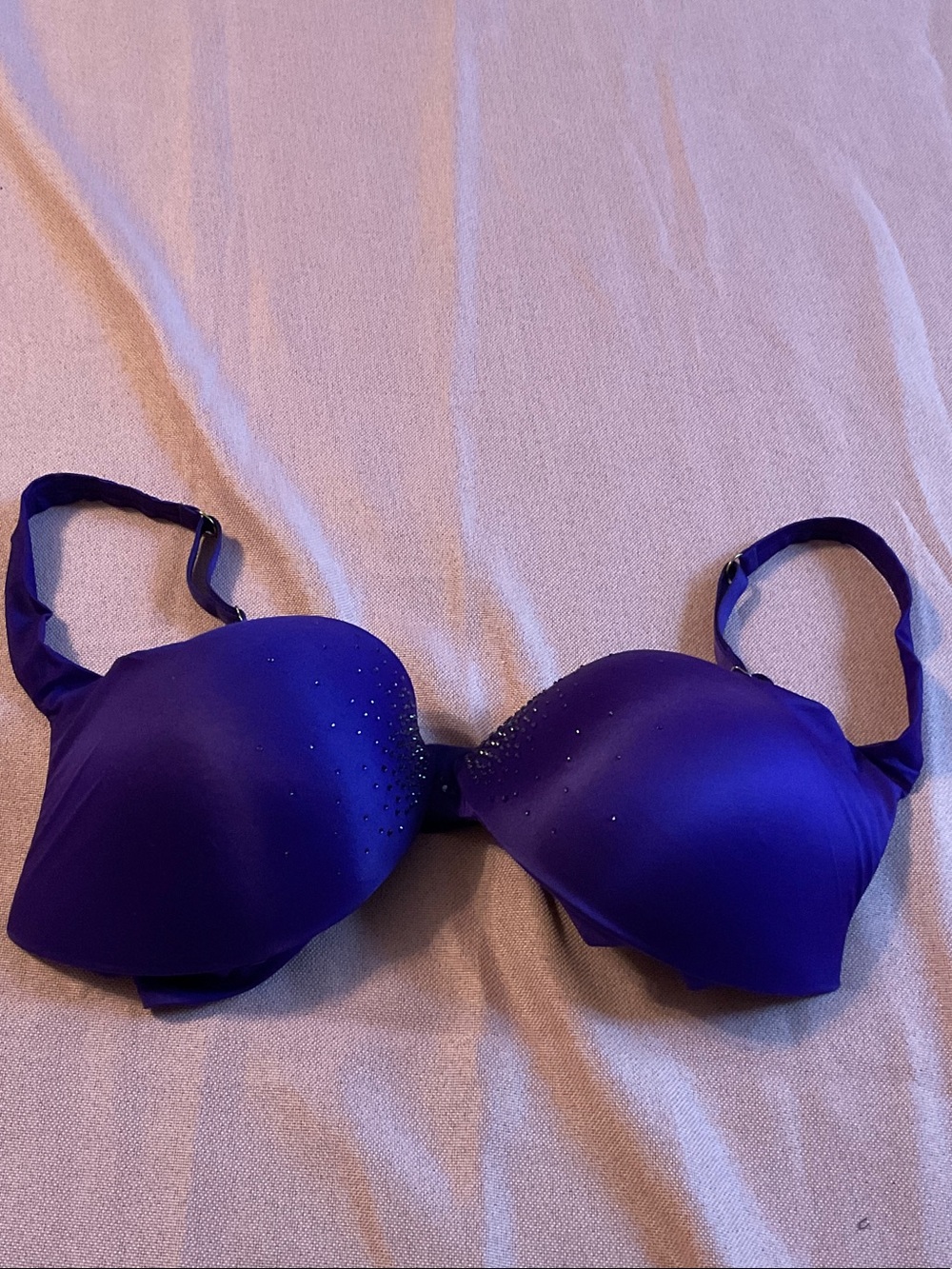 Victoria's Secret Deep Purple Padded Bra with Sparkle Accents